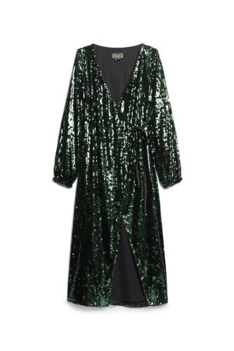 Midi Κρουαζέ Φόρεμα Sequin Wrap Maxi Dress SUPERDRY
