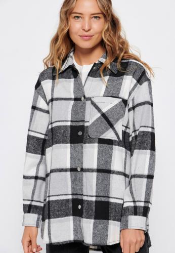 Loose fit flannel καρό πουκάμισο