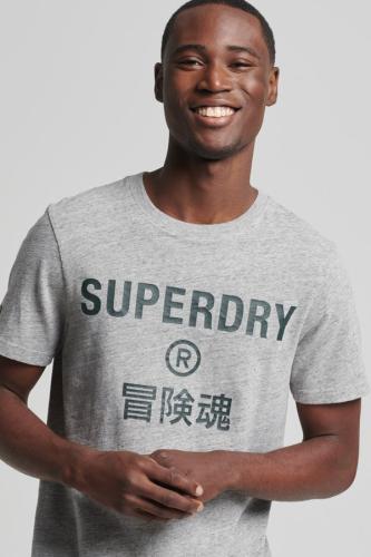 T-Shirt Vintage Corporation Logo Marl SUPERDRY