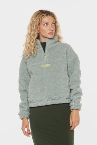 Sherpa Φούτερ Embroidered Borg Half Zip Sweatshirt SUPERDRY