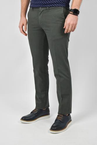 LCDN Παντελόνι Chinos Με Μικροσχέδιο - Πράσινο - BRET DIAMOND CONFORT AREX 44-024