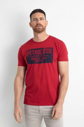 Petrol Industries Artwork T-shirt - Κόκκινο - M-1020-TSR635
