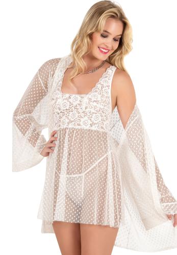 Σετ Baby Doll με εσώρουχο Moongirl Lace Dreams MG260-Μαύρο