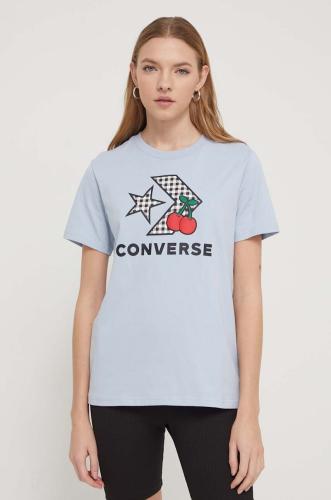 Βαμβακερό μπλουζάκι Converse γυναικεία