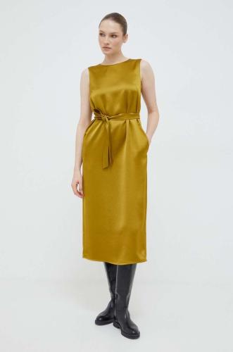 Φόρεμα Weekend Max Mara χρώμα: κίτρινο