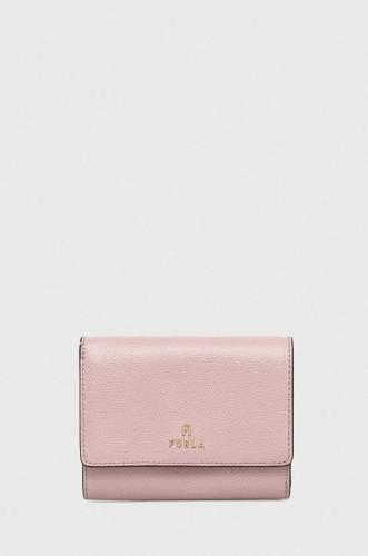 Δερμάτινο πορτοφόλι Furla γυναικεία, χρώμα: ροζ