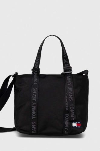 Τσάντα Tommy Jeans χρώμα: μαύρο