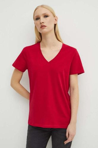 Βαμβακερό μπλουζάκι Medicine γυναικεία, χρώμα: ροζ