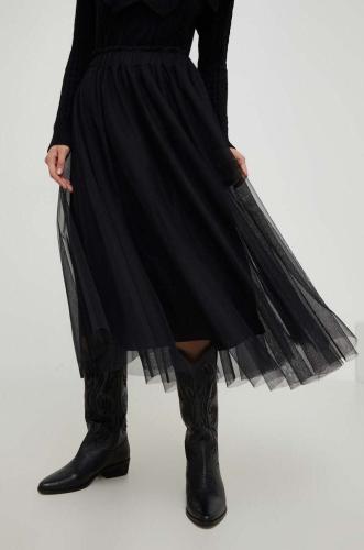 Φούστα Answear Lab χρώμα: μαύρο