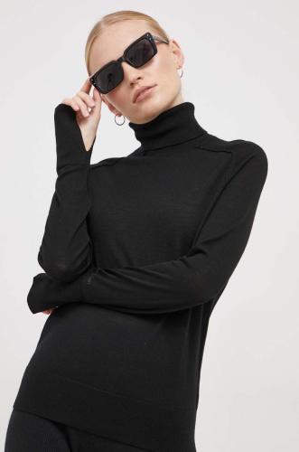 Μάλλινο πουλόβερ Calvin Klein γυναικεία, χρώμα: μαύρο