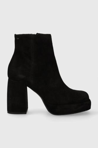 Σουέτ μπότες Wojas γυναικείες, χρώμα: μαύρο, 5520261