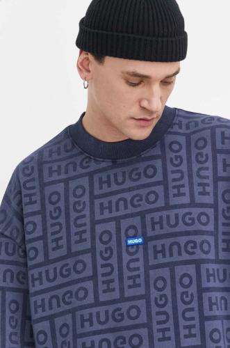 Βαμβακερή μπλούζα Hugo Blue χρώμα: ναυτικό μπλε