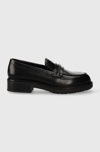 Μοκασίνια Calvin Klein RUBBER SOLE LOAFER W χρώμα: μαύρο, HW0HW01791 F3HW0HW01791