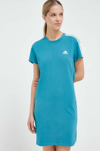 Φόρεμα adidas χρώμα: τιρκουάζ