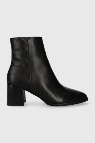 Μποτάκια Calvin Klein ALMOND ANKLE BOOT 55 - EPI MN MX χρώμα: μαύρο, HW0HW01701 F3HW0HW01701