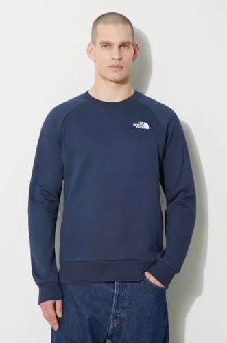 Βαμβακερή μπλούζα The North Face M Raglan Redbox Crew χρώμα: ναυτικό μπλε, NF0A4SZ98K21