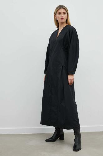 Βαμβακερό φόρεμα By Malene Birger χρώμα: μαύρο