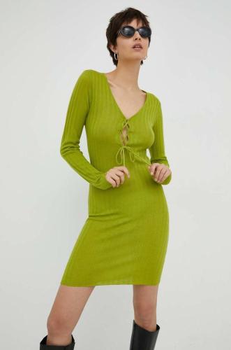 Μάλλινο φόρεμα Résumé χρώμα: πράσινο