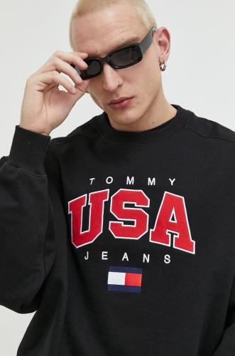 Μπλούζα Tommy Jeans χρώμα: μαύρο