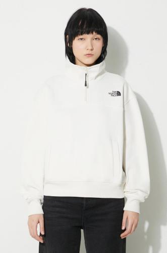 Μπλούζα The North Face W Essential Qz Crew χρώμα: μπεζ, NF0A854HQLI1