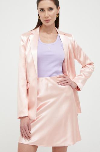 Φούστα Guess χρώμα: ροζ
