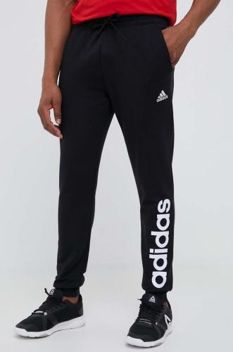 Βαμβακερό παντελόνι adidas χρώμα: μαύρο