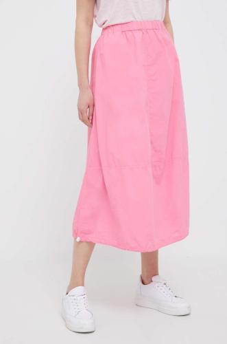 Βαμβακερή φούστα Deha χρώμα: μοβ