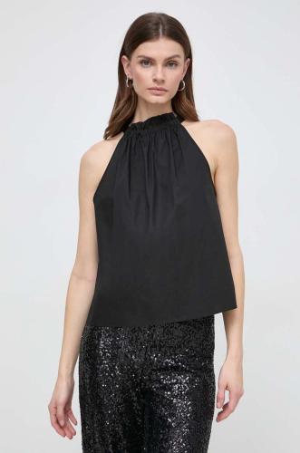 Βαμβακερή μπλούζα Pinko γυναικεία, χρώμα: μαύρο