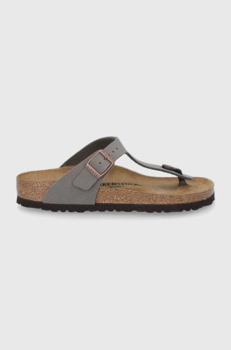 Σαγιονάρες Birkenstock Gizeh γυναικείες, χρώμα: γκρι