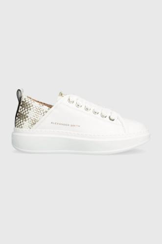 Δερμάτινα αθλητικά παπούτσια Alexander Smith Wembley χρώμα: άσπρο, ASAZWYW0421WGD