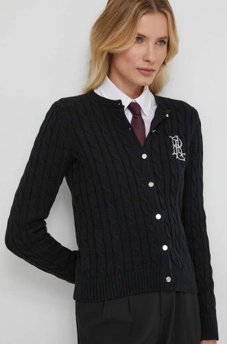 Βαμβακερό πουλόβερ Lauren Ralph Lauren χρώμα: μαύρο