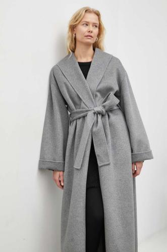 Μάλλινο παλτό By Malene Birger χρώμα: γκρι