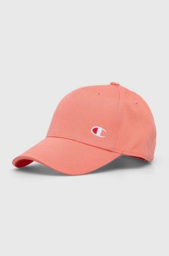 Βαμβακερό καπέλο του μπέιζμπολ Champion χρώμα: ροζ