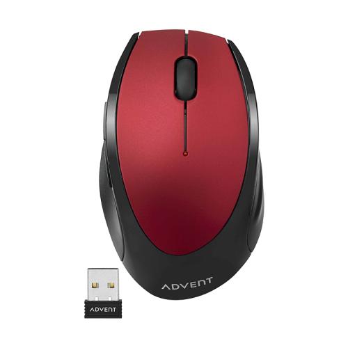 AdventMOUSE ADVENT WIRELESS 5 BUTTONS RED