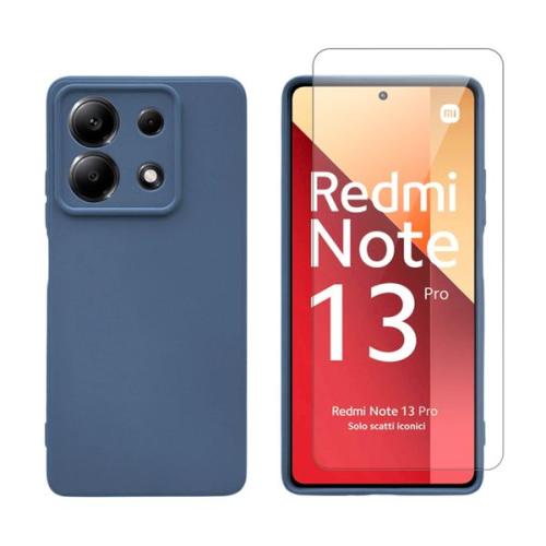 Redshield Xiaomi Redmi Note 13 Pro 5G Silicone Case & Glass Blue Σετ - Θήκη Κινητου & Προστατευτικό Οθόνης