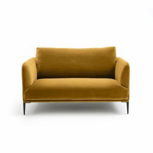 Διθέσιος καναπές με βελούδινη ταπετσαρία Oscar Μ103xΠ145xΥ82cm