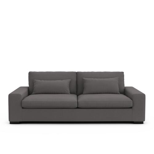 Καναπές-κρεβάτι από βαμβάκι με ελαφρώς ψαθωτή ύφανση και τεχνολογία Bultex Μ87xΠ174xΥ80cm