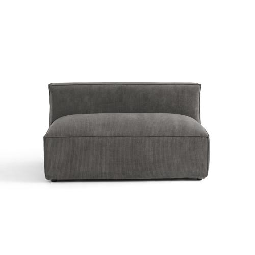 Διθέσιος καναπές από βελούδο κοτλέ Μ95xΠ133xΥ71cm