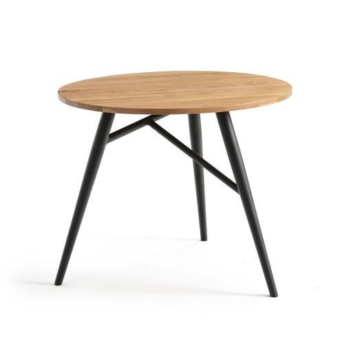 Crueso Oak-Topped Round Table Μ90xΠ90xΥ75cm