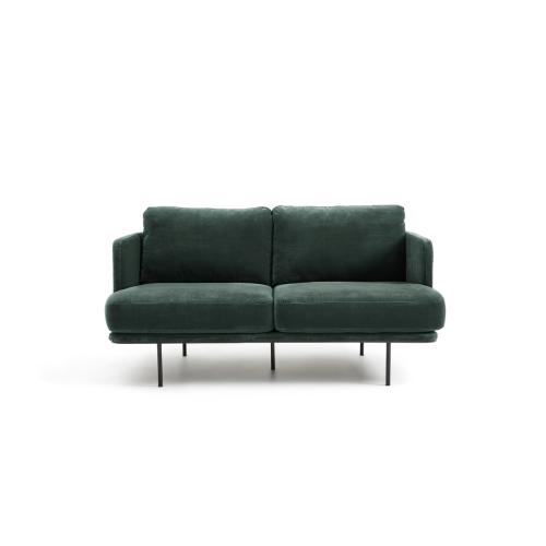 Διθέσιος καναπές με βελούδινη ταπετσαρία Antoine Μ92xΠ161xΥ80cm