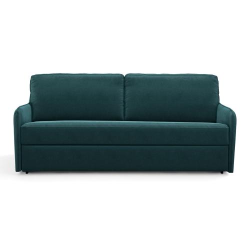 Καναπές-κρεβάτι από βελούδο με στρώμα αφρού Μ98xΠ156xΥ90cm