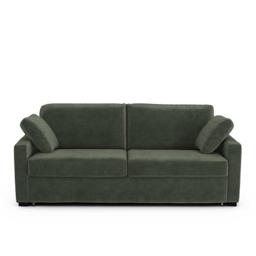 Καναπές-κρεβάτι από βελούδο με στρώμα αφρού Μ98xΠ165xΥ85cm