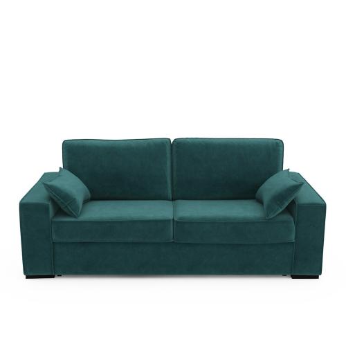Καναπές-κρεβάτι από βελούδο με στρώμα τεχνολογίας Bultex Μ98xΠ185xΥ85cm