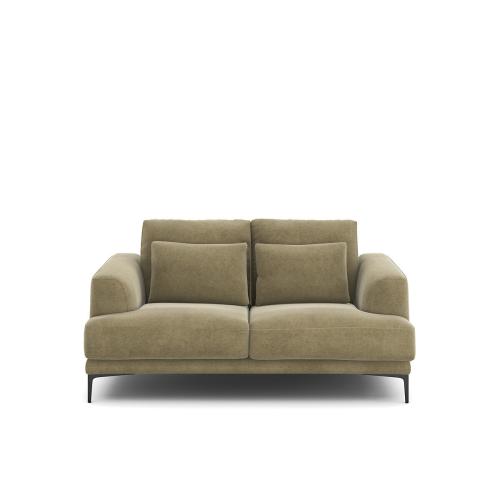 Διθέσιος καναπές με ταπετσαρία από λινό βελούδο Μ105xΠ175xΥ83cm