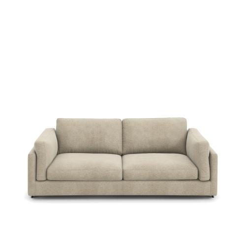 Πτυσσόμενος καναπές από λινό βελούδο Μ100xΠ213xΥ89cm