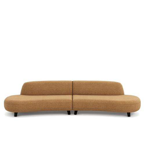 Εξαθέσιος καναπές με ανακυκλωμένη σενίλ ταπετσαρία