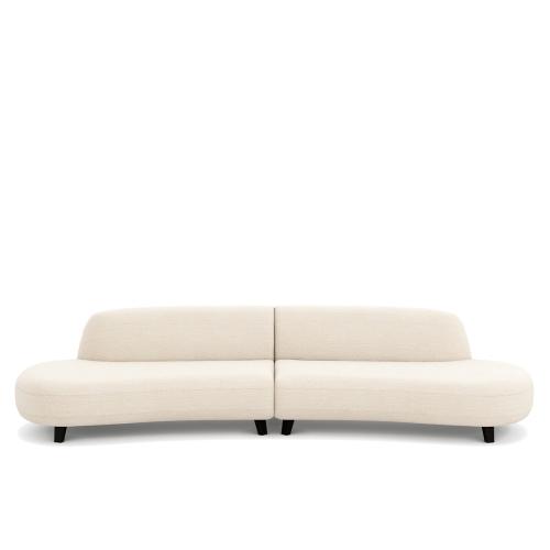 Εξαθέσιος καναπές με ανακυκλωμένη σενίλ ταπετσαρία
