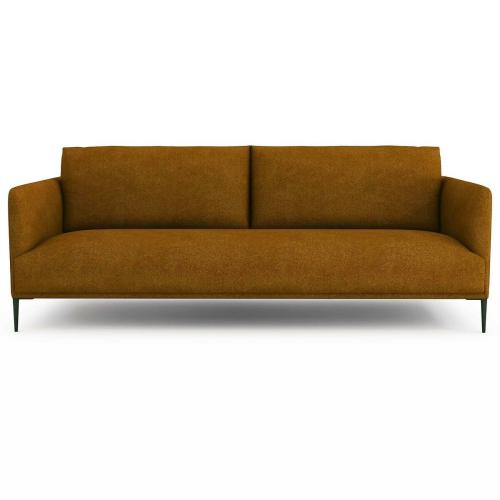 Καναπές με μελανζέ ψαθωτή ταπετσαρία Oscar Μ103xΠ200xΥ82cm