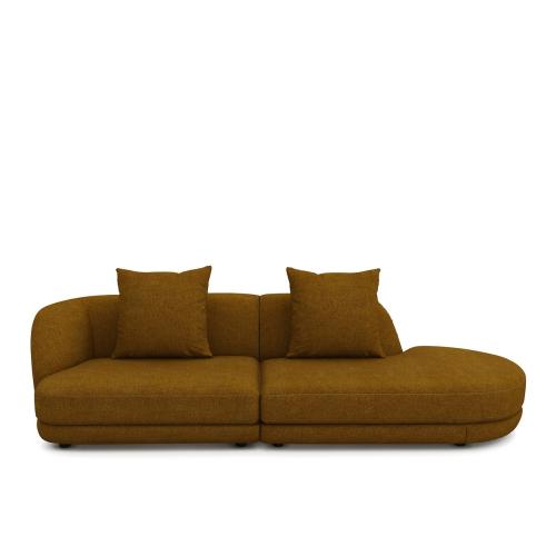 Καναπές με μελανζέ ψαθωτή ταπετσαρία