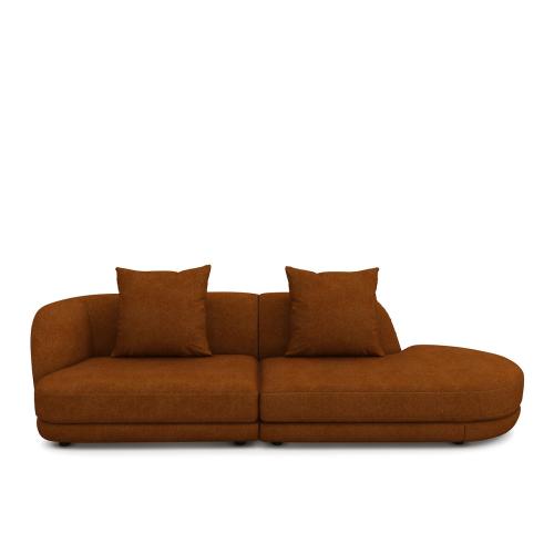 Καναπές με μελανζέ ψαθωτή ταπετσαρία